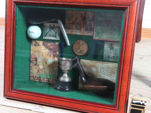 Golf Memorabilia antik.St. Andrews Niblick Iron Taylor Cambridge Cordon Bleu
