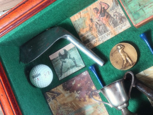 Golf Memorabilia antik.St. Andrews Niblick Iron Taylor Cambridge Cordon Bleu