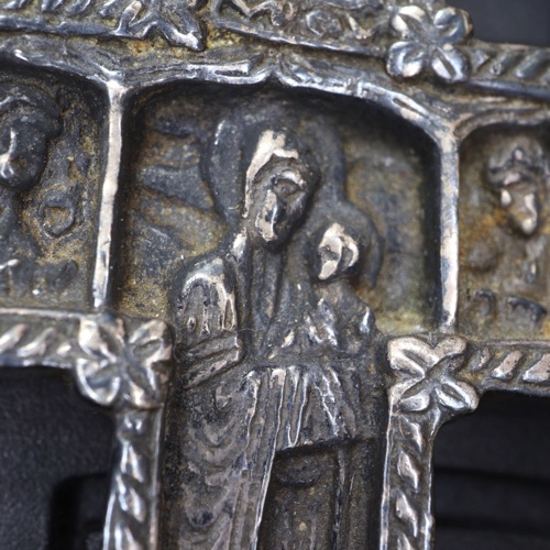 Halskette Silber antik Kreuz Jesus Pfarrer Geistlicher