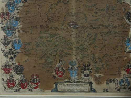 Kupferstich antik Landkarte Frankfurt am Main Territorii Francofurtensis Blaeu