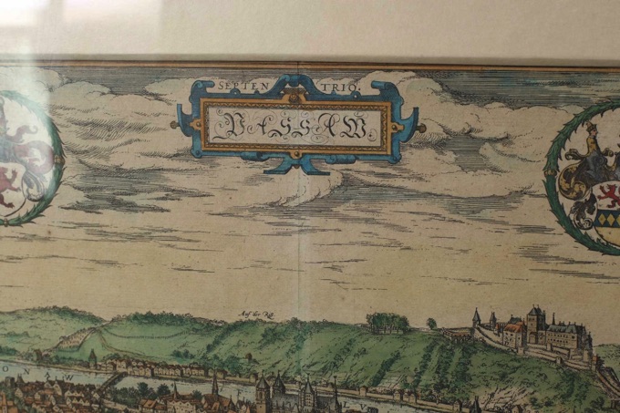 Passau Kupferstich antik 1576 Braun Hogenberg