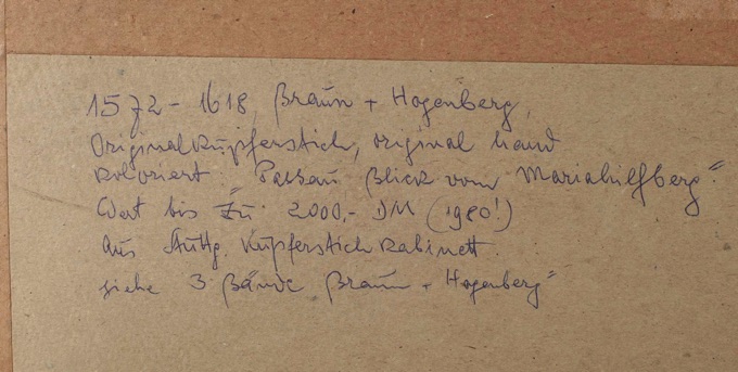 Passau Kupferstich antik 1576 Braun Hogenberg
