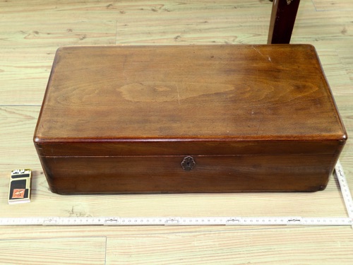 Schatulle antik Truhe Nussbaum
