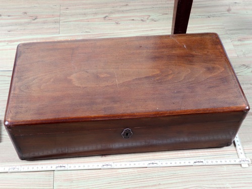 Schatulle antik Truhe Nussbaum