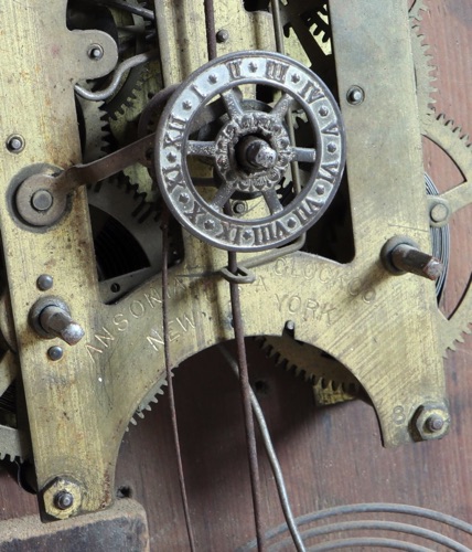 Wanduhr antik Ansonia Clock Ney York Cartier Optik
