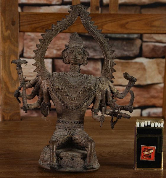 Asiatika Bronze Skulptur Indien Gottheit