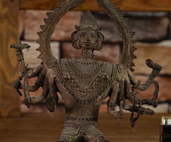 Asiatika Bronze Skulptur Indien Gottheit