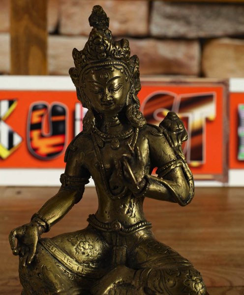 Asiatika Buddha Bronze sitting Tara