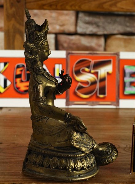 Asiatika Buddha Bronze sitting Tara