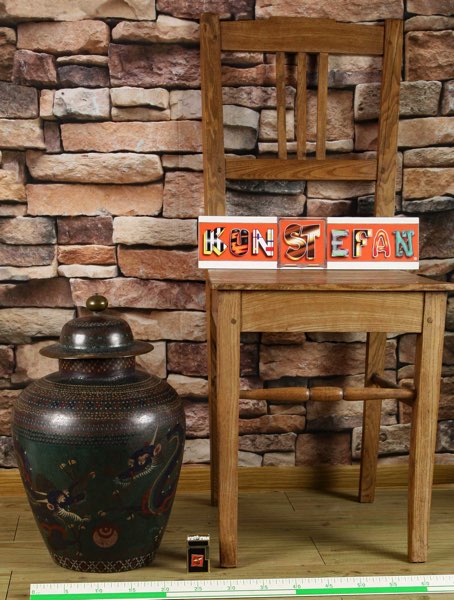 Asiatika Cloisonne Vase antik Drachen China