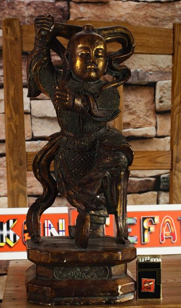 Asiatika Figur Buddha Tempel Krieger Gottheit