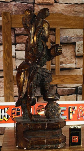 Asiatika Figur Buddha Tempel Krieger Gottheit