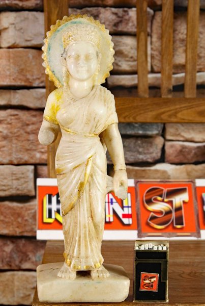 Asiatika Figur Stein antik Gottheit