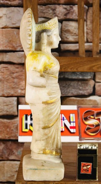 Asiatika Figur Stein antik Gottheit