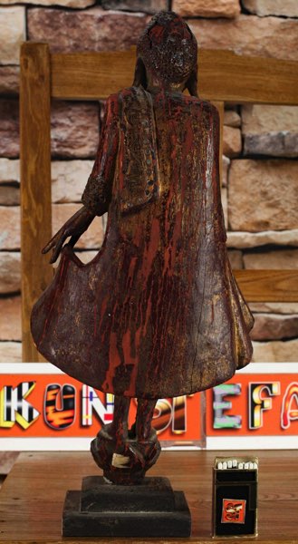 Asiatika Holzfigur antik Buddha Tempel Gottheit