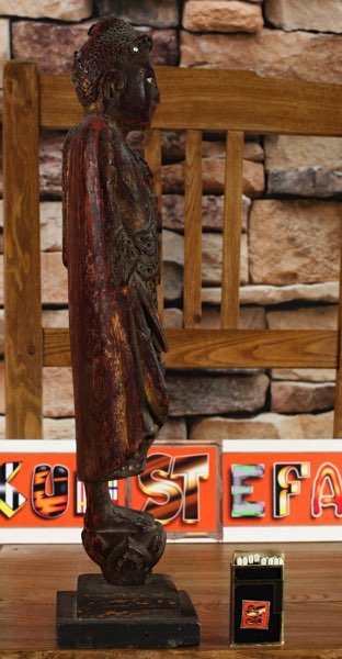 Asiatika Holzfigur antik Buddha Tempel Gottheit