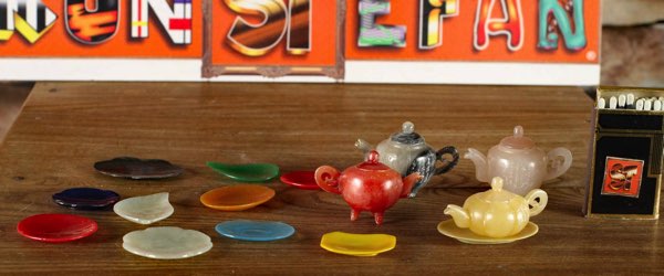 Asiatika Konvolut Miniatur Teekannen