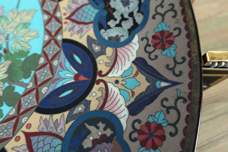 Cloisonne Teller China antik Platzteller floral