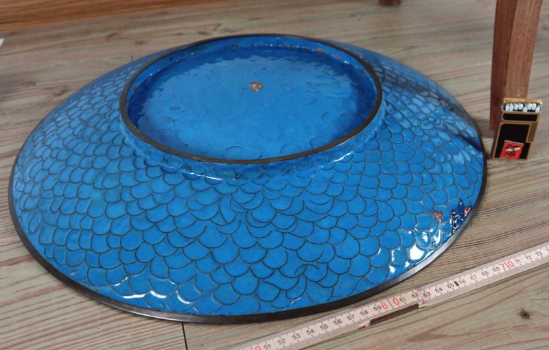 Cloisonne Teller China antik Platzteller floral
