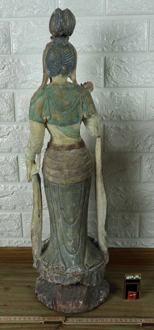 Figur Asiatika antik Frau Tempel Gewand