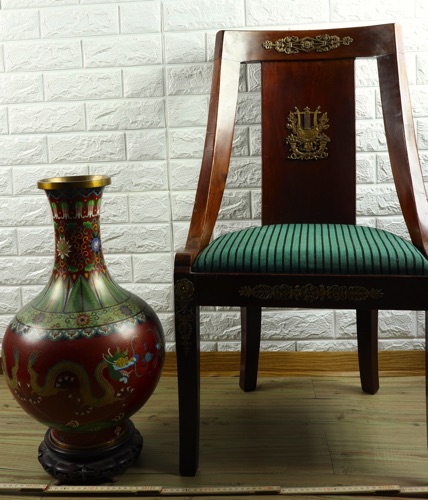 Vase China Cloisonne Drachen 49cm