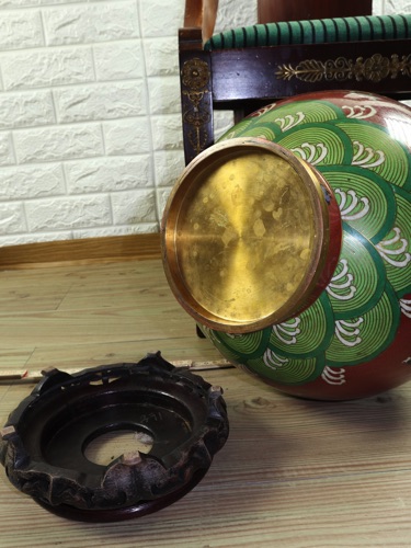 Vase China Cloisonne Drachen 49cm