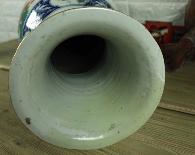 Vase China antik Flugdrachen Personen
