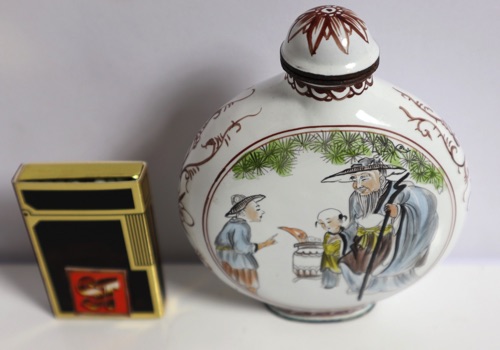 snuffbottle China signiert asiatica