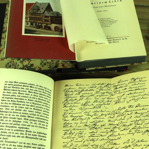 4 Bände Bücher Goethe aus meinem Leben 1921 Frankfurt am Main