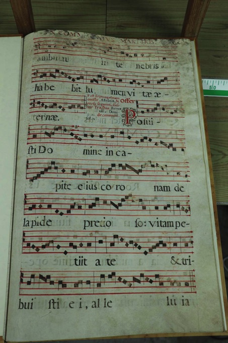Antiphonar Notenhandschtift antik in communi martyrum tempore paschali