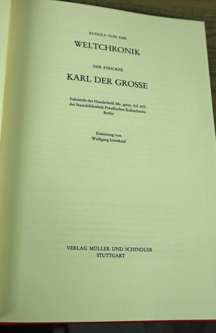 Faksilmile Buch Karl der Große Müller und Schindler 1980