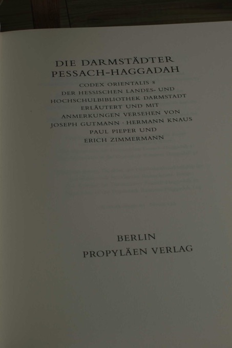 Faksimile die Darmstädter Pessach Haggadah 2 Bände Schuber Propyläen Verlag 1971