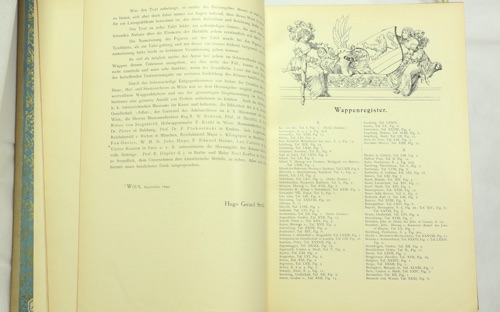 Heraldischer Atlas antik 1899 Ströhl Ex Libris Grunelius