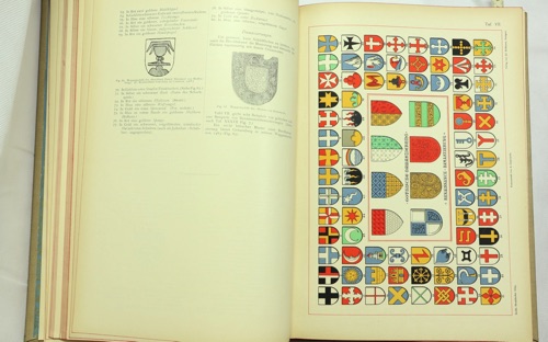 Heraldischer Atlas antik 1899 Ströhl Ex Libris Grunelius