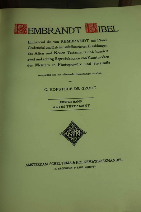 Rembrandt Bibel altes und neues Testament Hofstede 1912