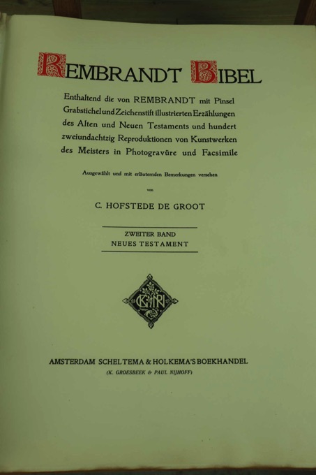 Rembrandt Bibel altes und neues Testament Hofstede 1912