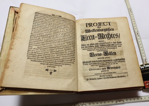 Tractatus de feudis Mecklenburgicis Buch antik 1708
