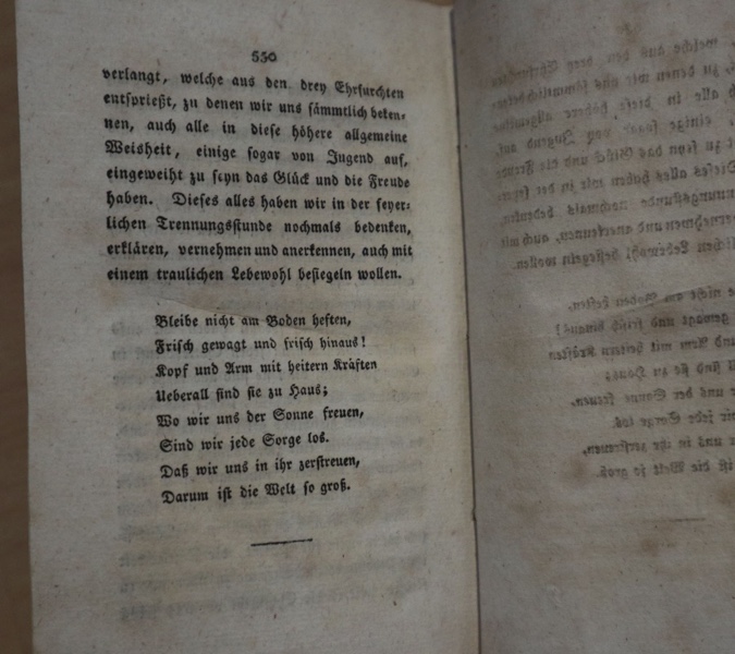 Wilhelm Meisters Wanderjahre Goethe Stuttgard 1821