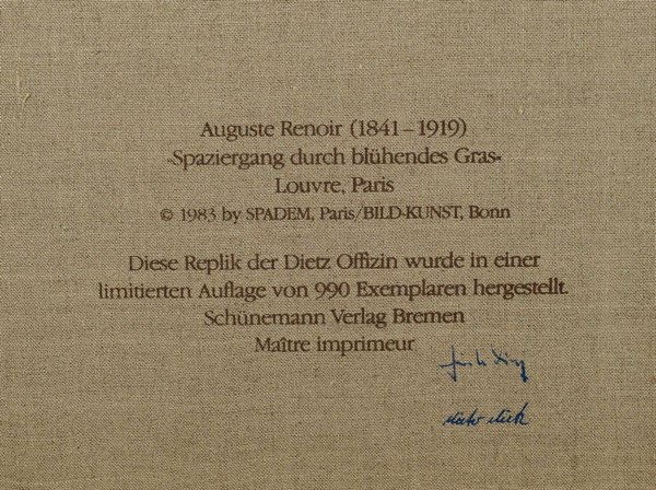 Dietz Gemälde Replik Renoir Spaziergang