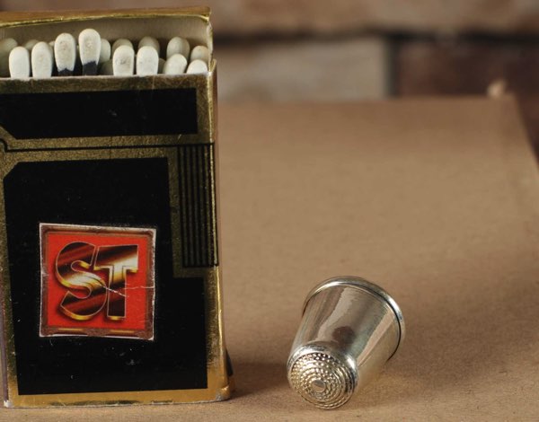Fingerhut Sterling Silber vier Punzen