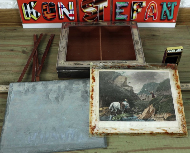 Silber 925 Zigarettendose up the pass Scheel Wappen Sterling
