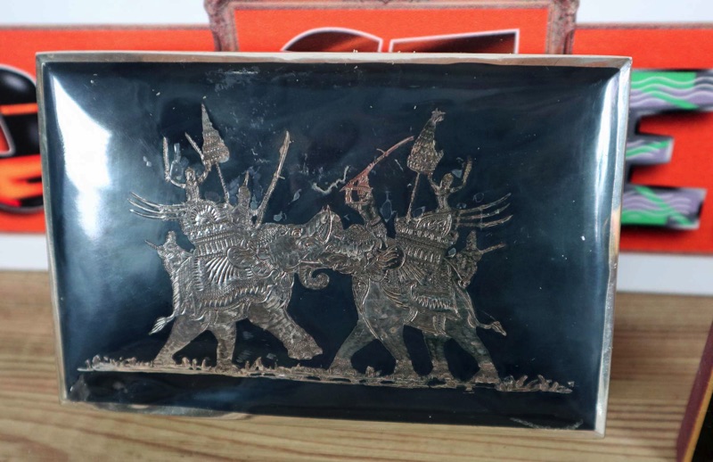Silber Zigarettendose Thailand Bangkok Scheel