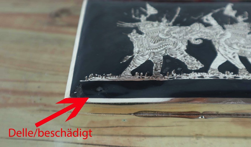 Silber Zigarettendose Thailand Bangkok Scheel