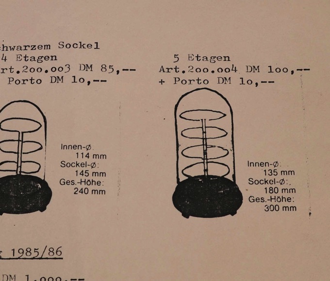 Vitrine Fingerhüte 5 Etagen