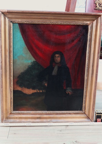 AE 1709 Ölgemälde antik Portrait Edelmann