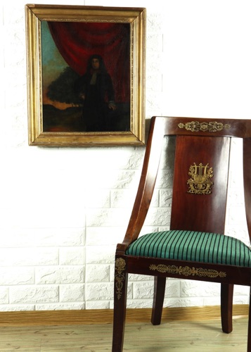 AE 1709 Ölgemälde antik Portrait Edelmann