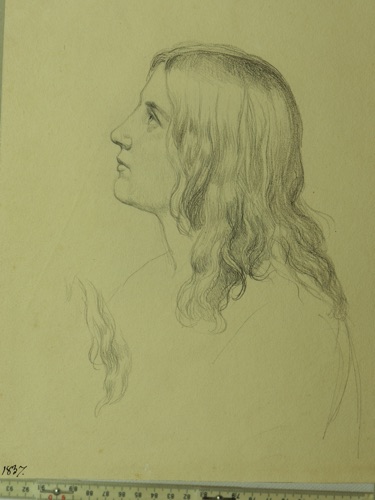 Adam August Müller Zeichnung antik 1837 Portrait