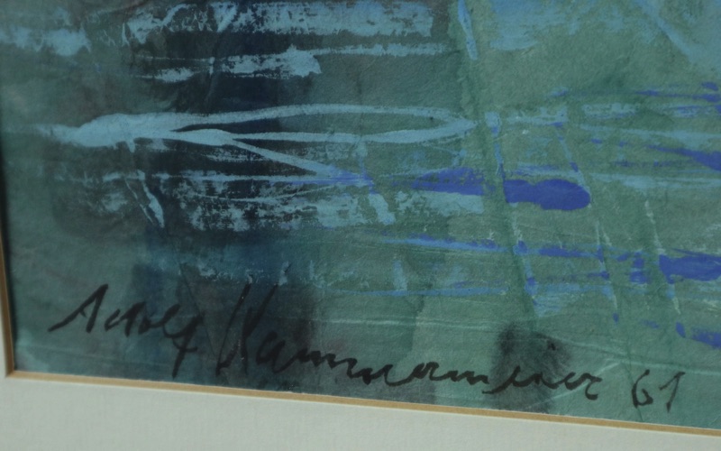 Adolf Kammermeier Gouache Gemälde Rom Venedig 1961
