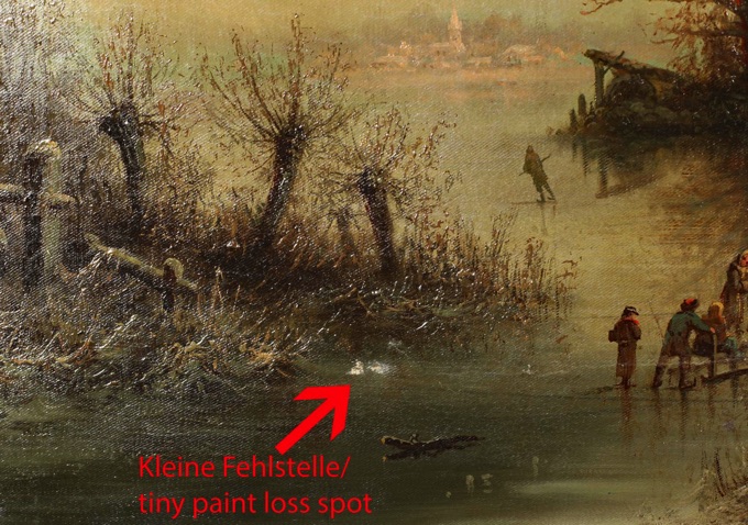 Albert Bredow antikes Ölgemälde alte Burgschmiede am Main