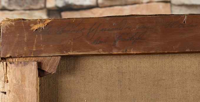 Albert Bredow antikes Ölgemälde alte Burgschmiede am Main